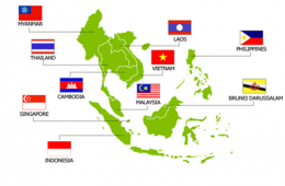 Kort over ASEAN landene